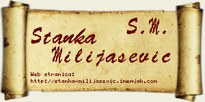 Stanka Milijašević vizit kartica
